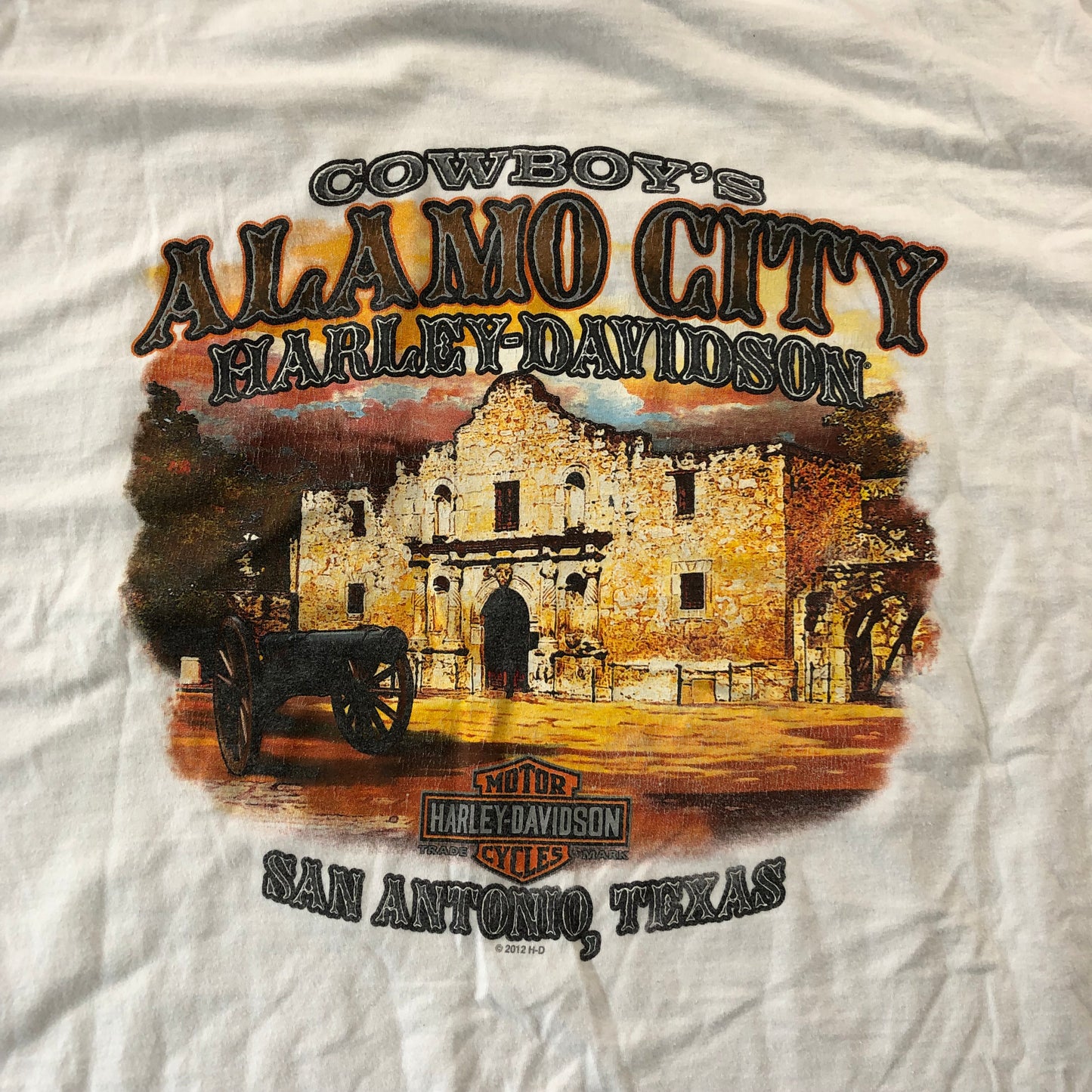 Harley Davidson Motorcycles Alamo City Pocket T Shirt 2XL