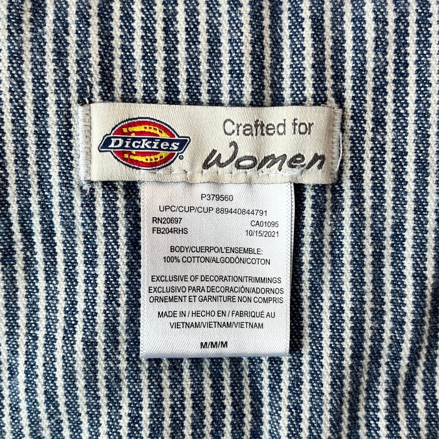 Dickies Pinstripèd Overall Short M