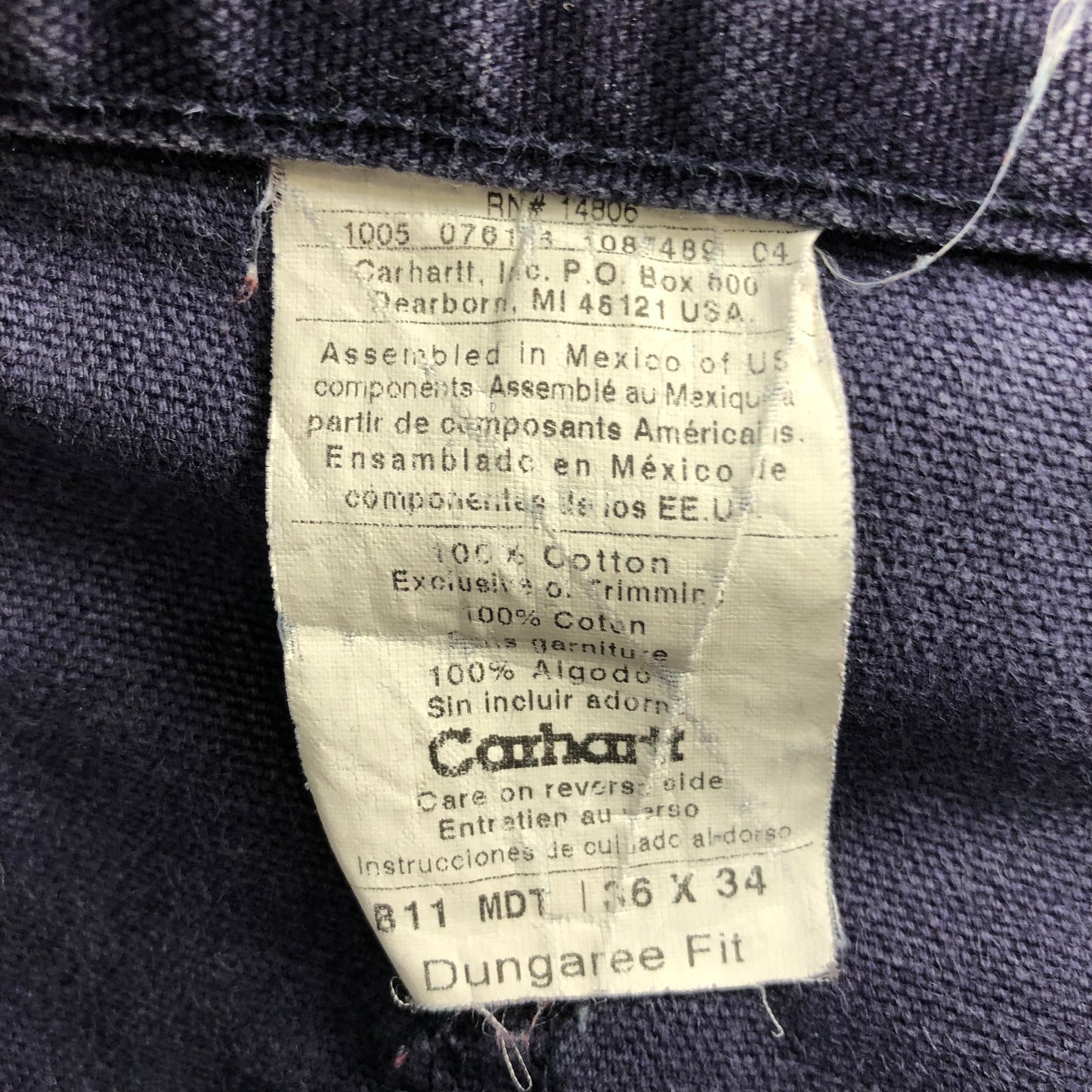 Vintage Carhartt Carpenter Jean W36