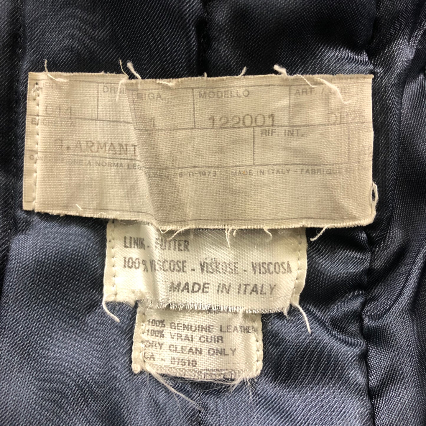 Vintage Giorgio Armani Leather Belted Trench Coat