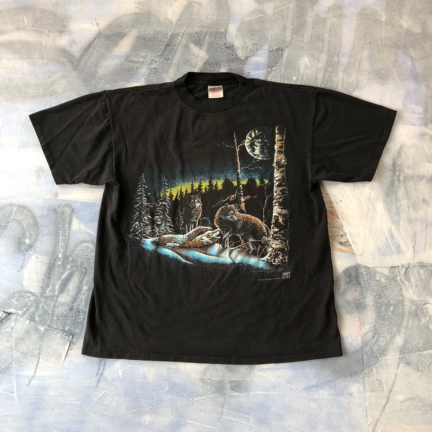 1993 Gardner Stand Out Wolf T Shirt XL