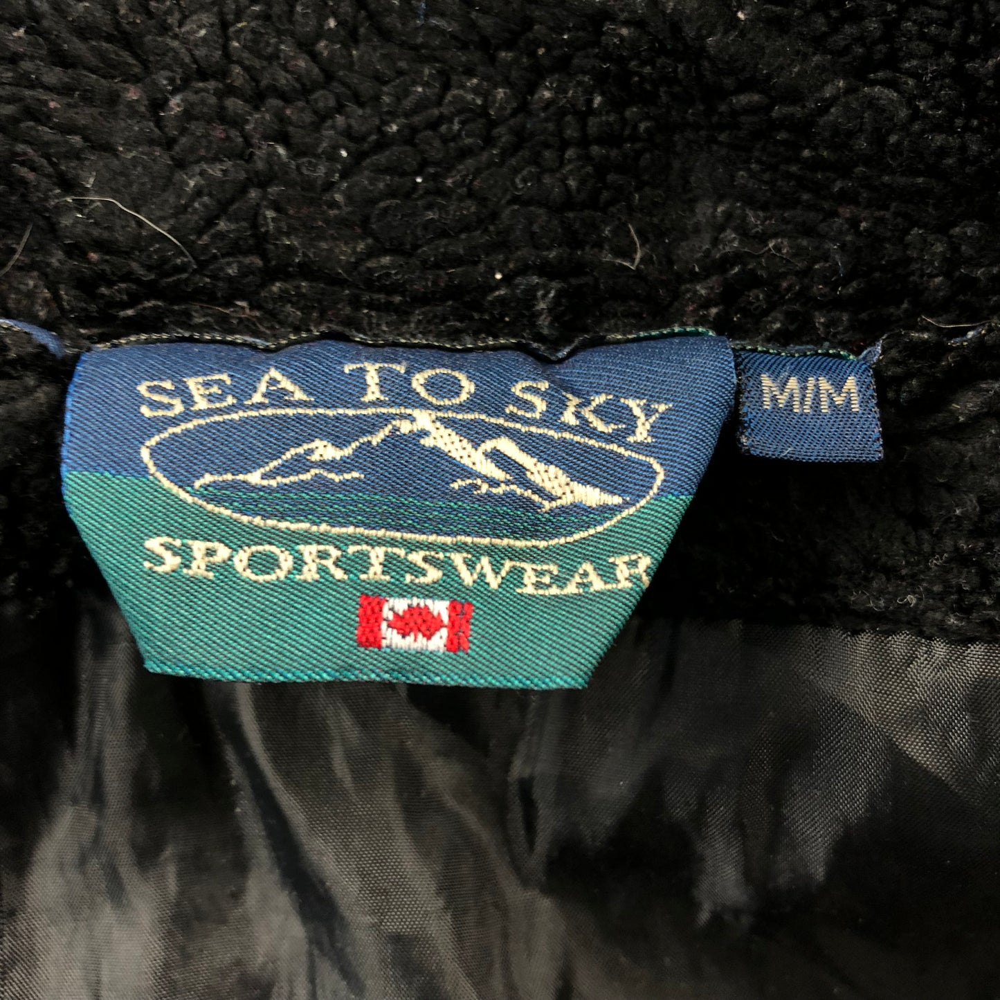 Vintage Eagle Design Full Zip Fleece Sweatshirt M