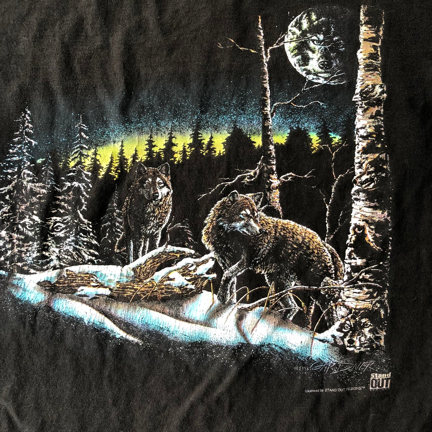 1993 Gardner Stand Out Wolf T Shirt XL