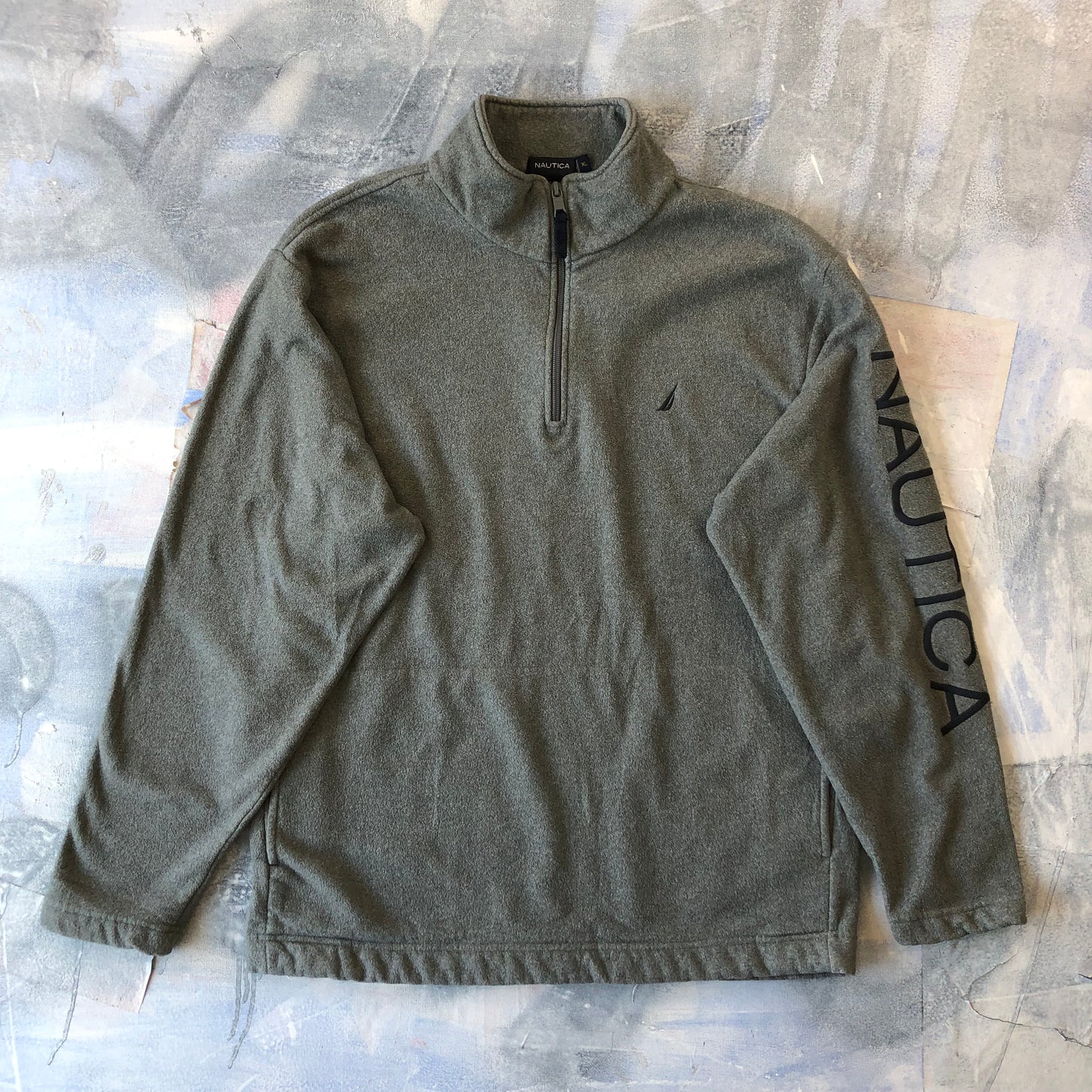 Vintage Quarter Zip Fleece Sweatshirt XL