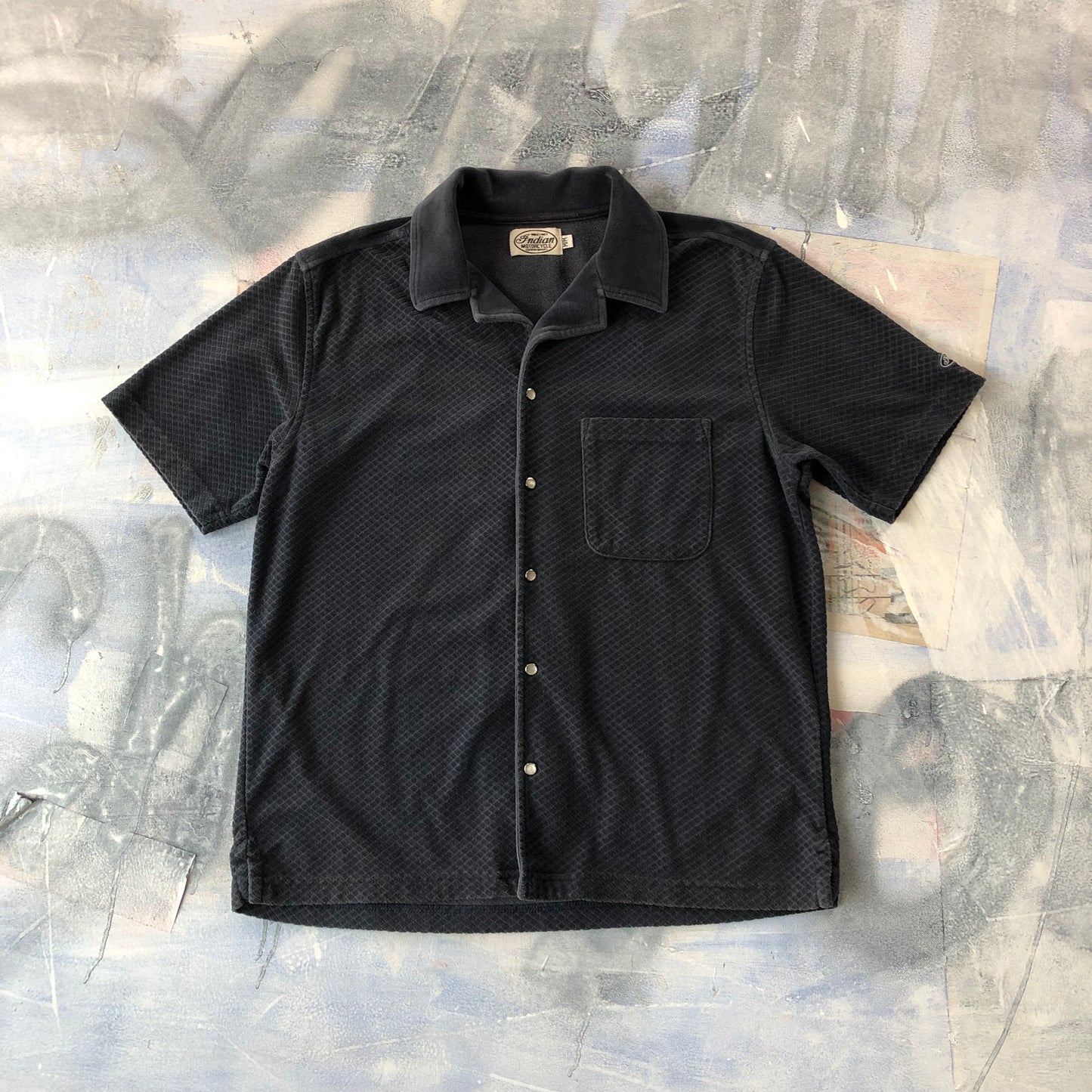 Worlds Finest Indian Motorcycles Camp Button Shirt M