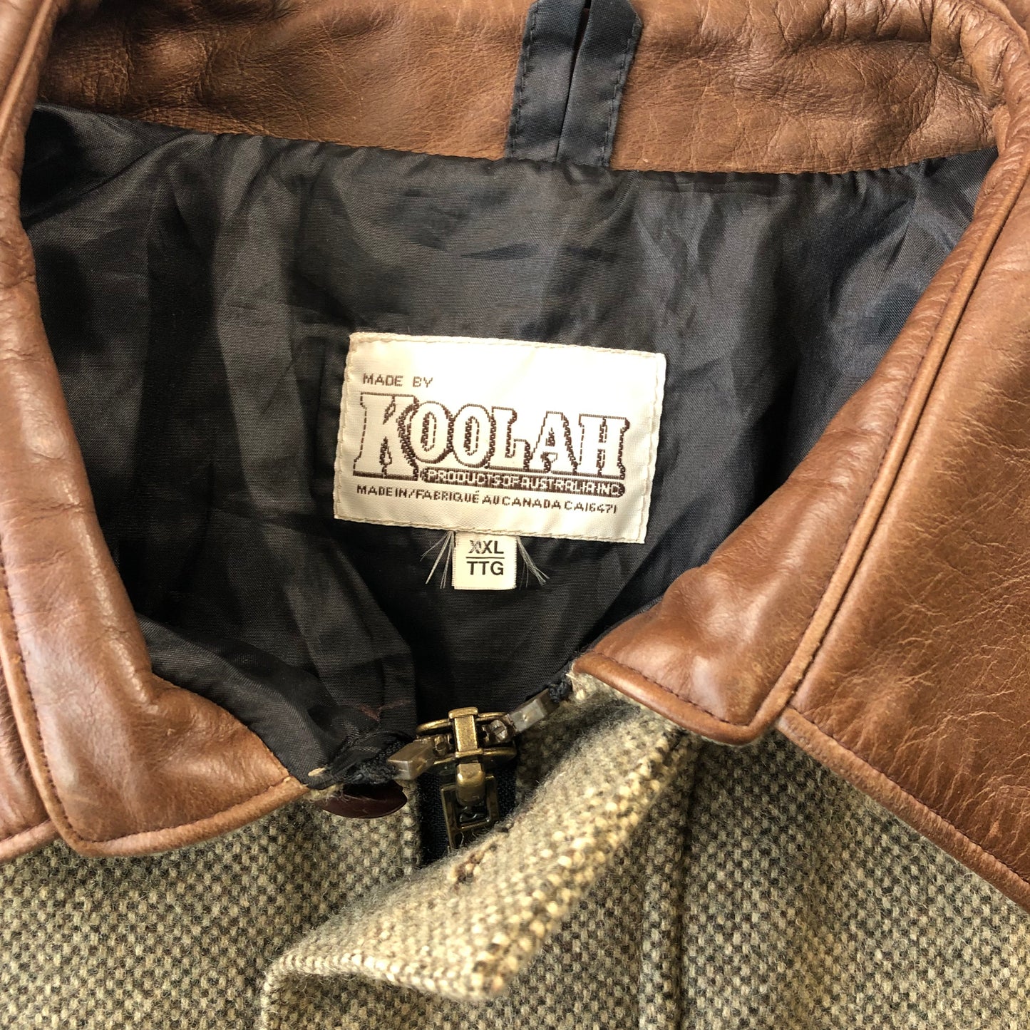 Koolah Tweed Wool Button Jacket XXL