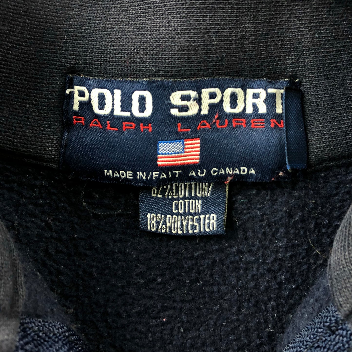 Vintage Polo Sport Quarter Zip Sweatshirt M