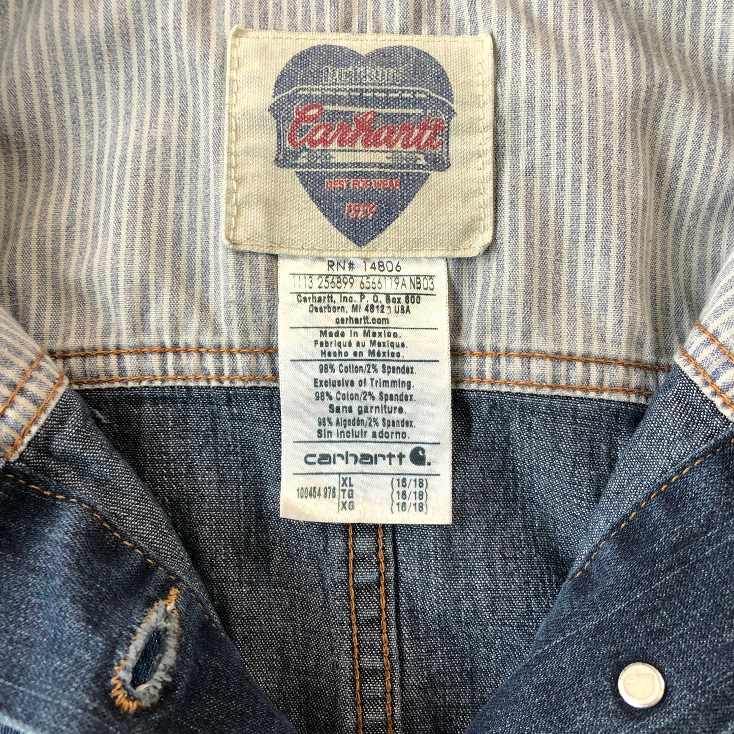 Vintage Carhartt Denim Button Jacket XL (Women’s)