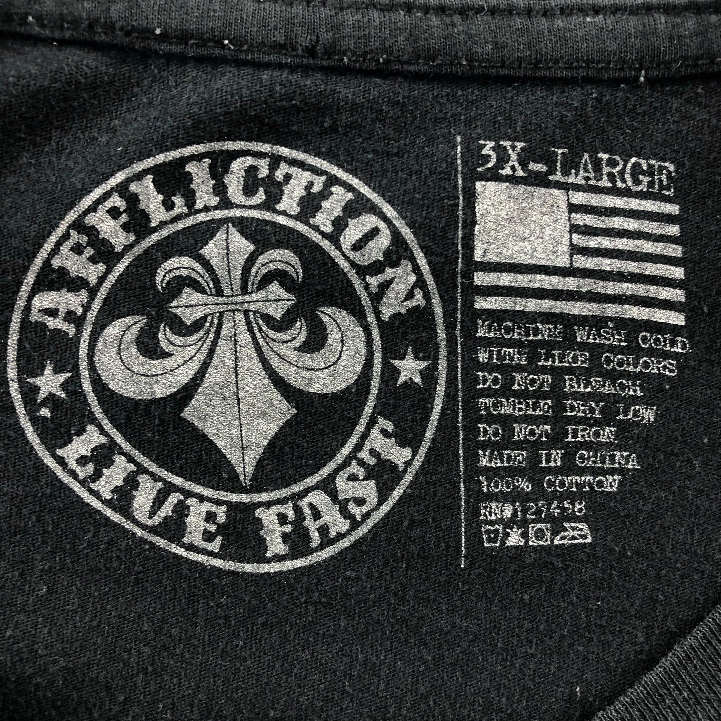 Vintage Y2K Affliction Live Fast T Shirt XXXL
