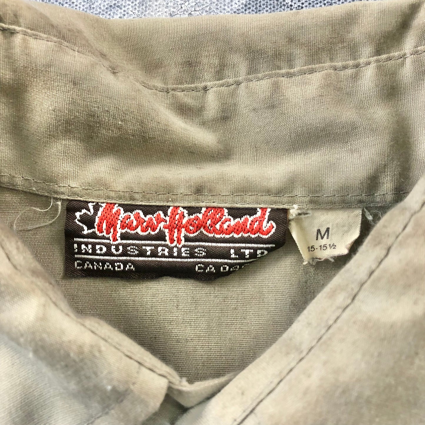 Vintage Marv Holland Gas Station Supervisor Work Button Shirt M