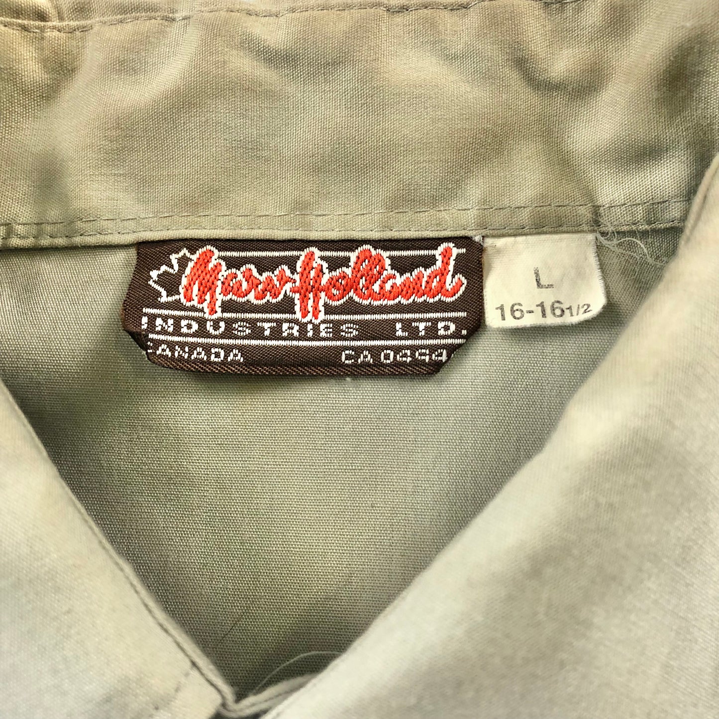 Vintage Marv Holland Gas Station Quality Control Employee Button Shirt L