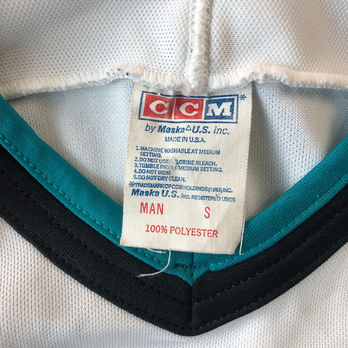 NHL San Jose Sharks CCM By Maska US Jersey S