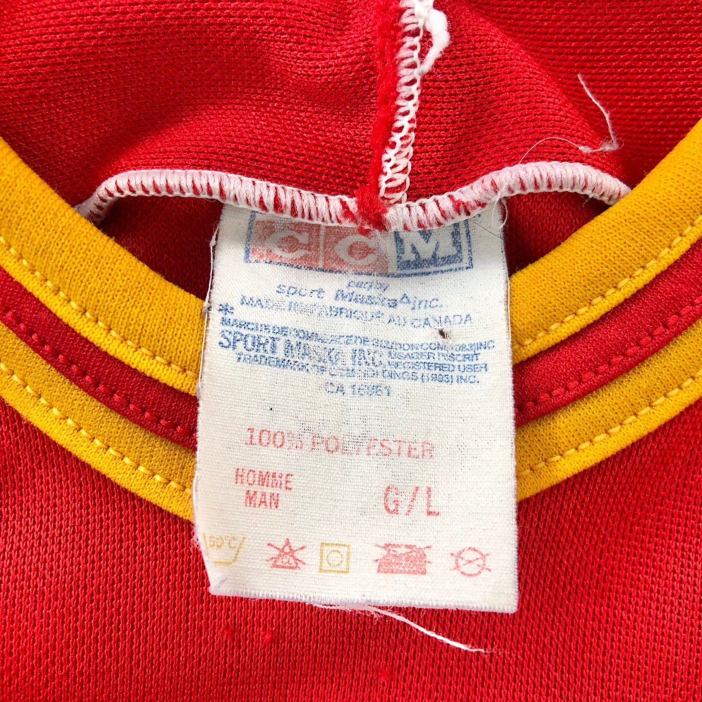 Vintage CCM NHL Calgary Flames Jersey L