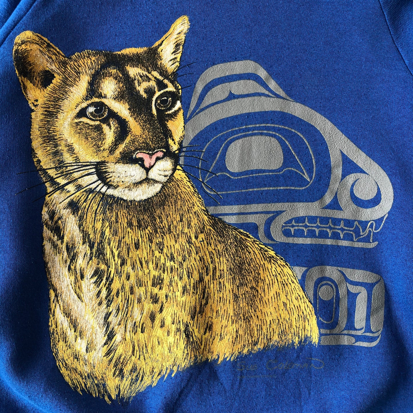 Vintage USA Sue Coleman Cougar Crewneck Sweatshirt M