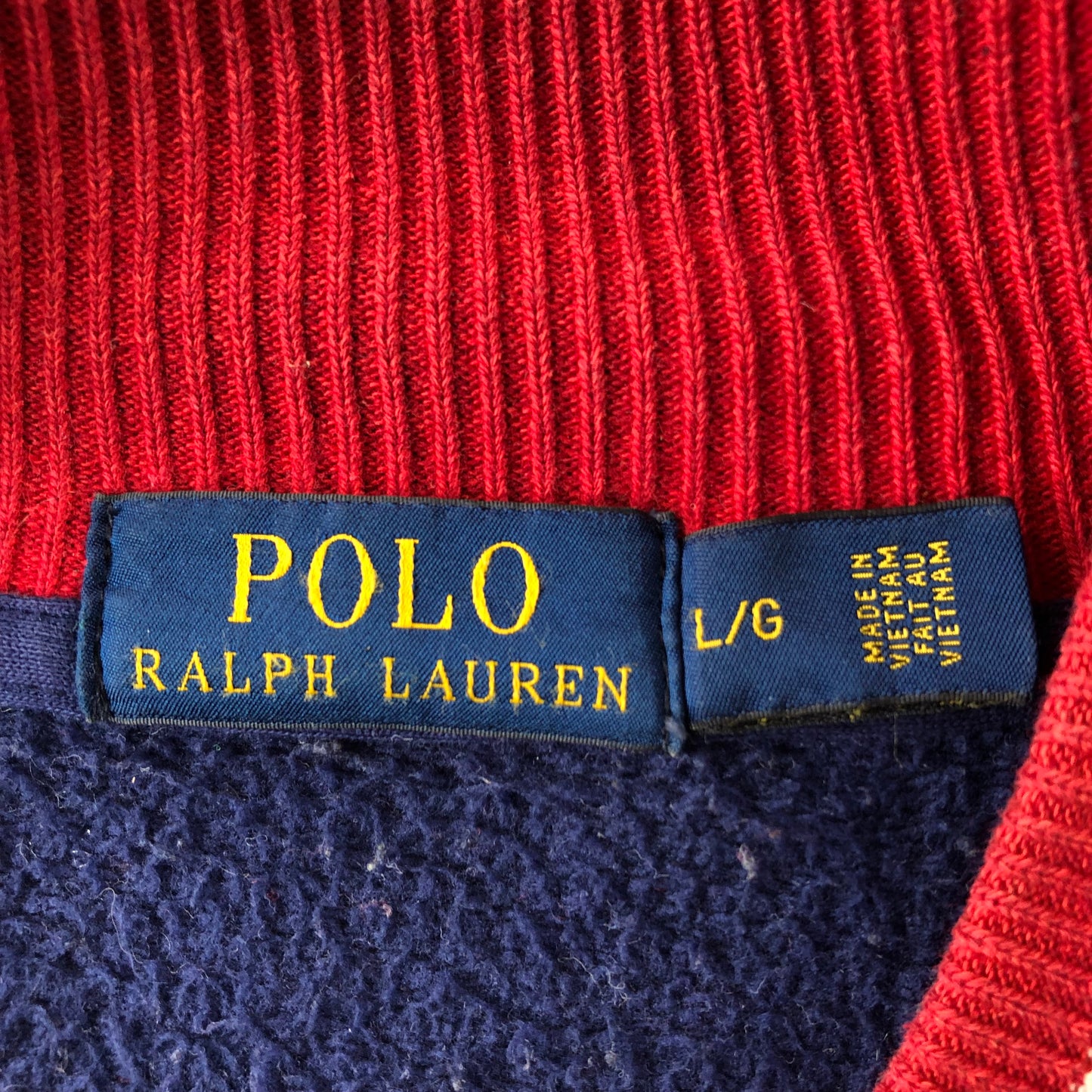 Polo Ralph Lauren New York Varsity Letterman Button Sweatshirt L