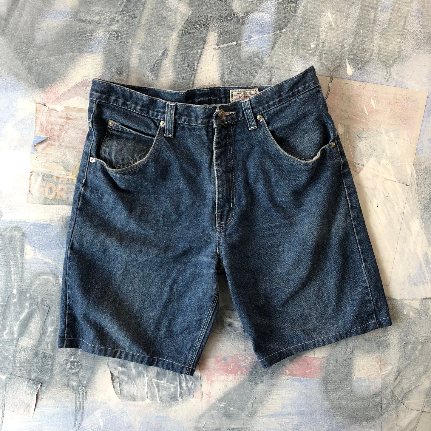 Vintage USA Guess Georges Mardiano Denim Short W34