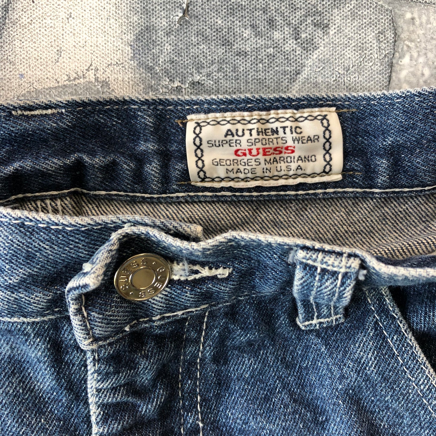 Vintage USA Guess Georges Mardiano Denim Short W34