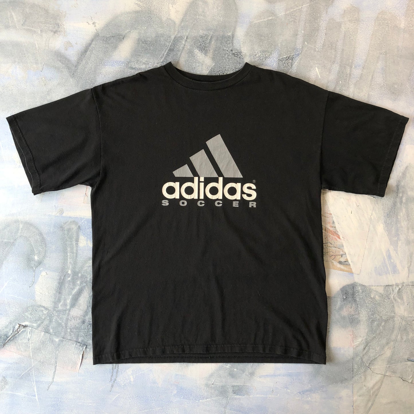 Vintage Adidas Soccer Three Stripes T Shirt L