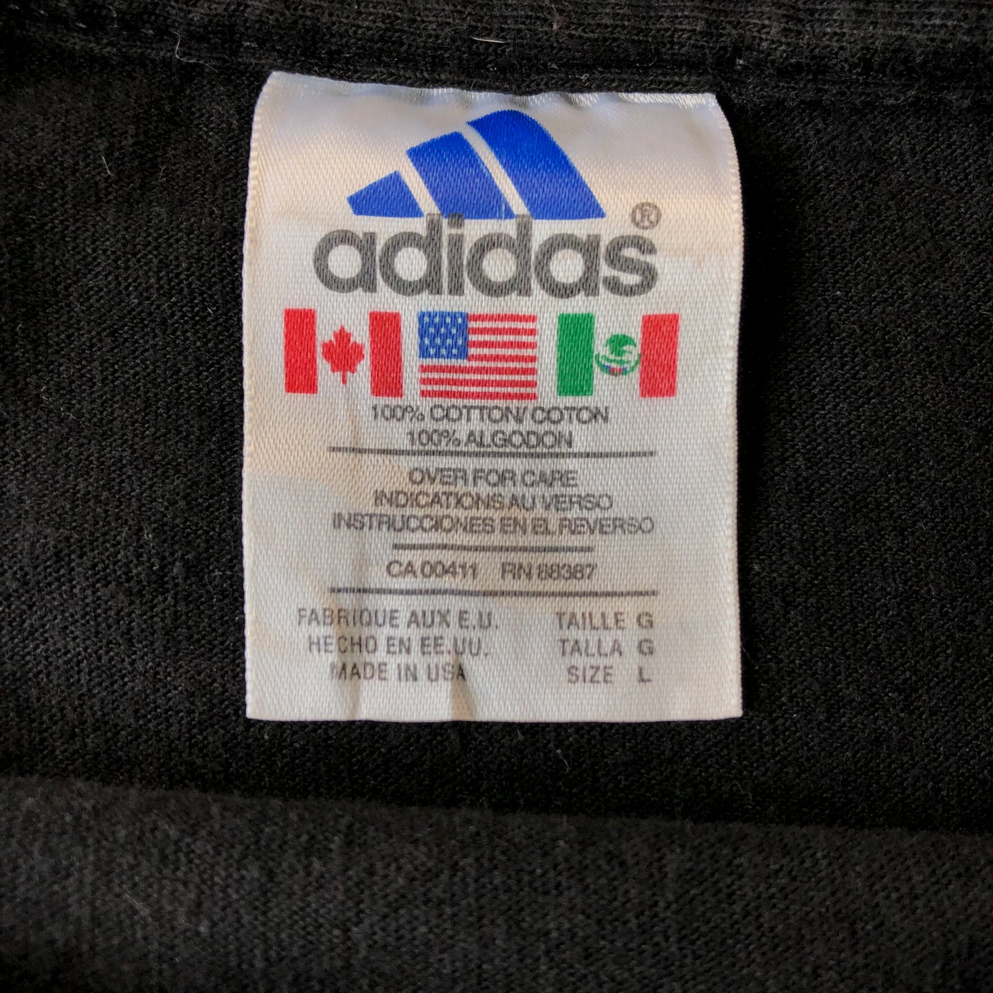 Vintage Adidas Soccer Three Stripes T Shirt L