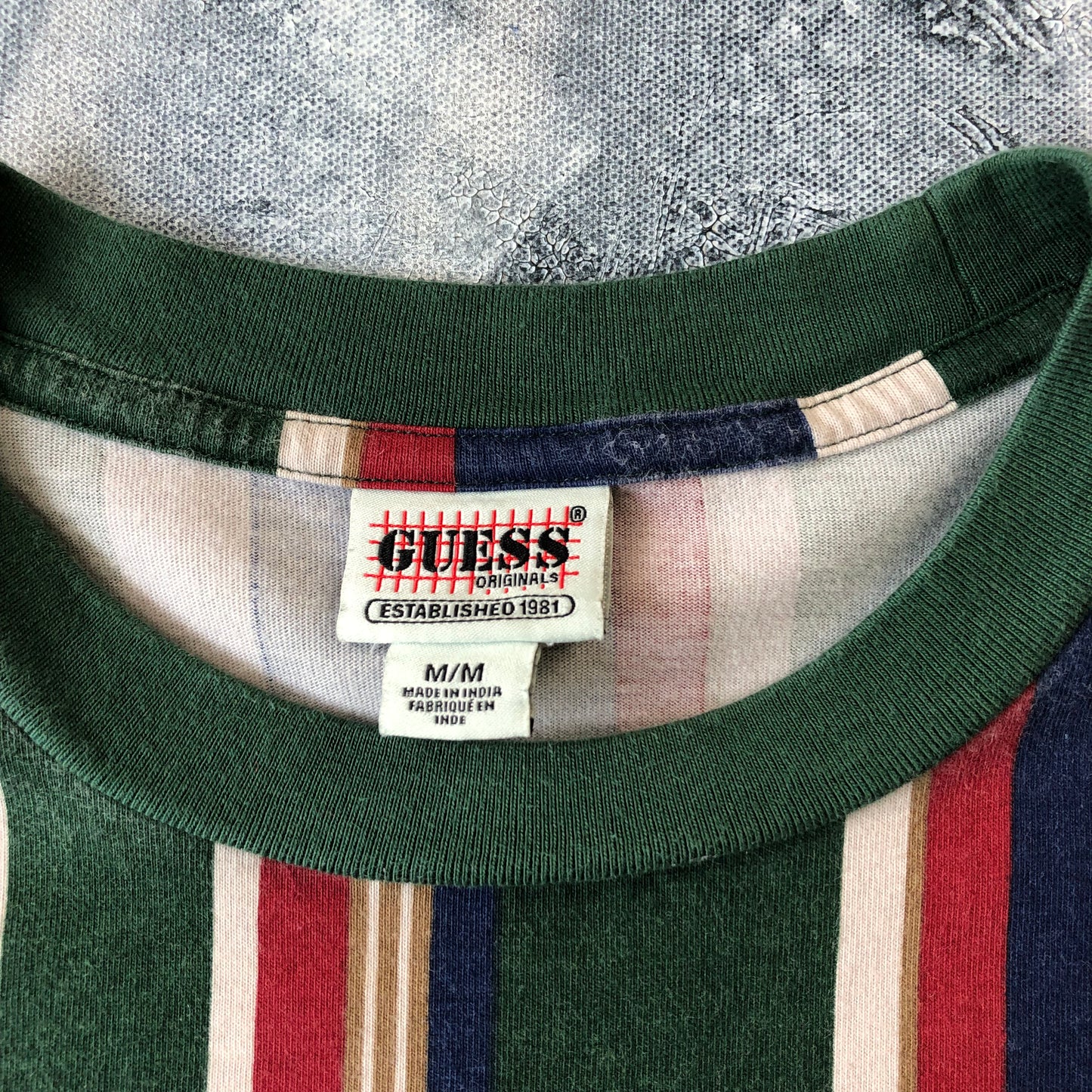 Vintage Guess Originals Striped T Shirt M