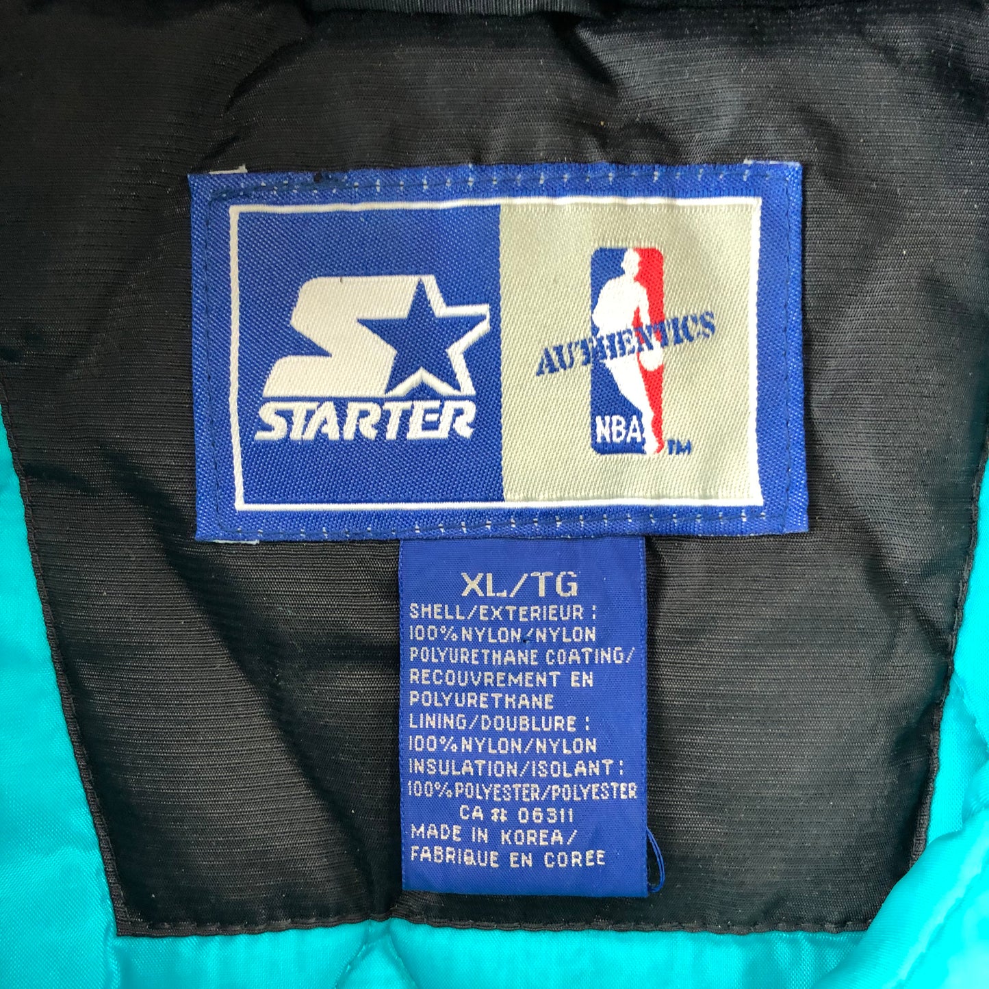 Vintage Starter NBA Vancouver Grizzlies Puffer Quarter Zip Jacket XL