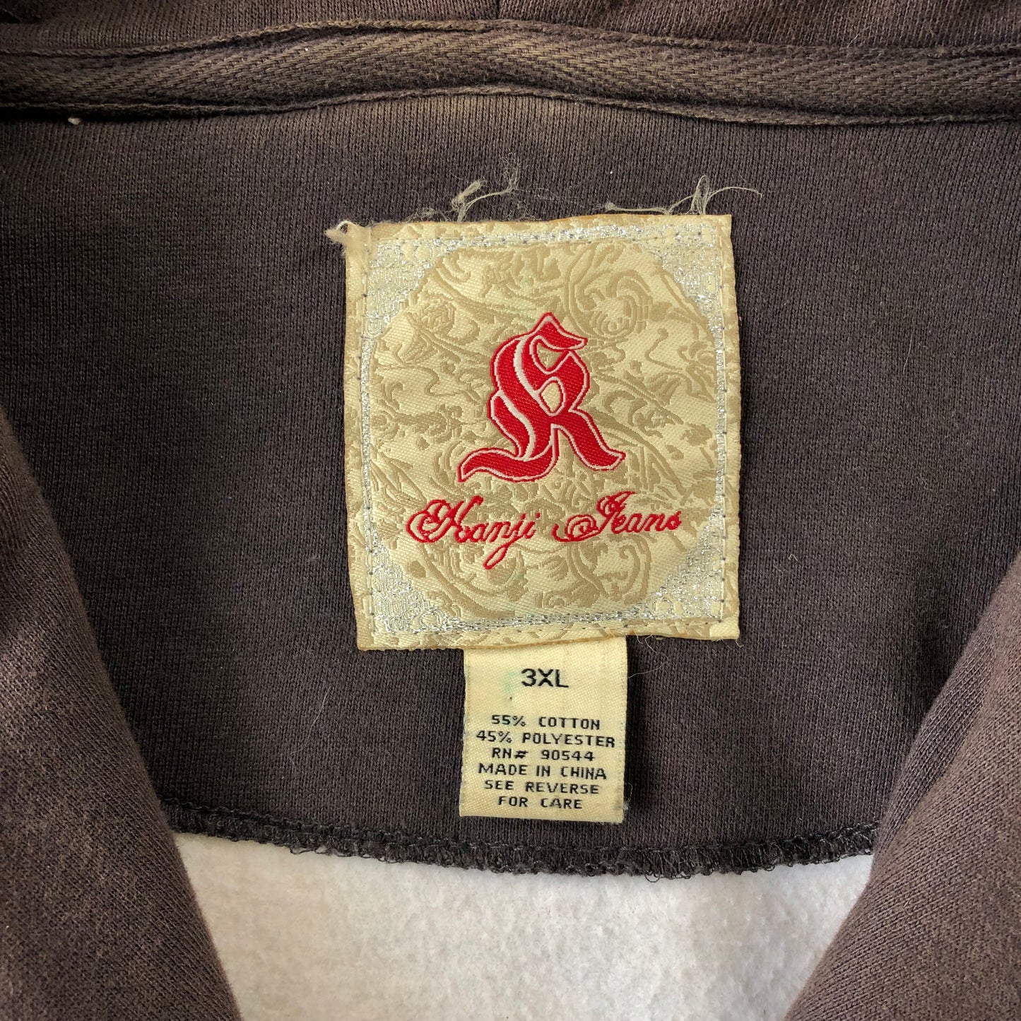 Kanji Jeans Hoodie Sweatshirt 3XL