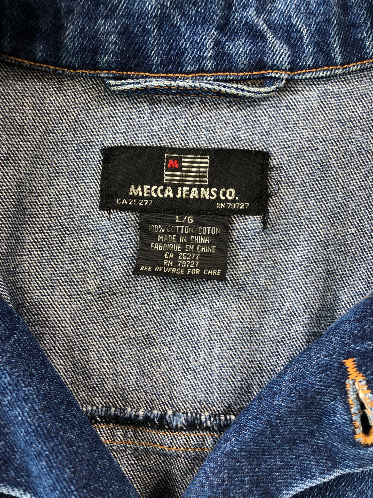 Vintage Mecca Jeans Company Denim Button Jacket L