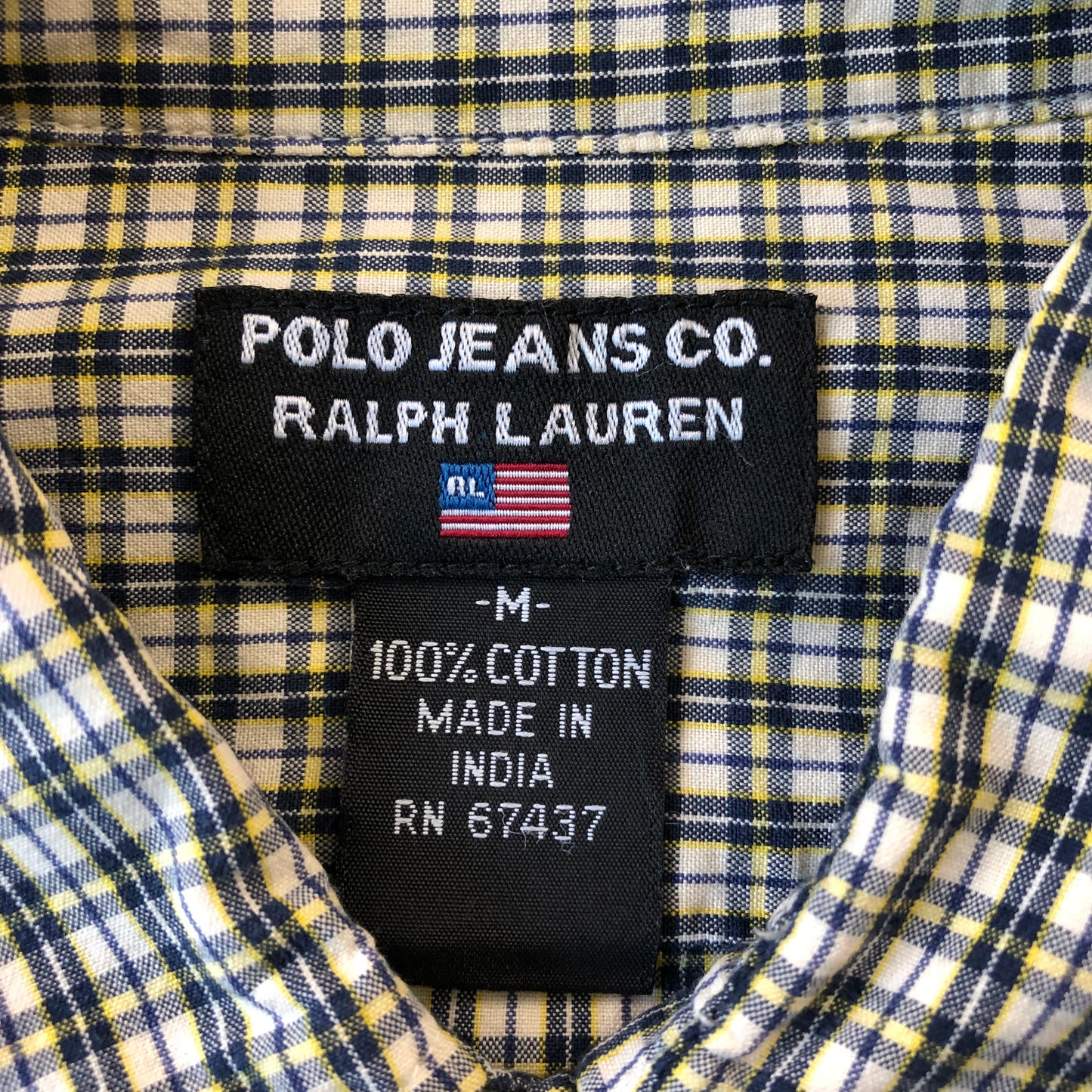 Vintage Polo Jeans Company Plaid Long Sleeve Button Shirt M