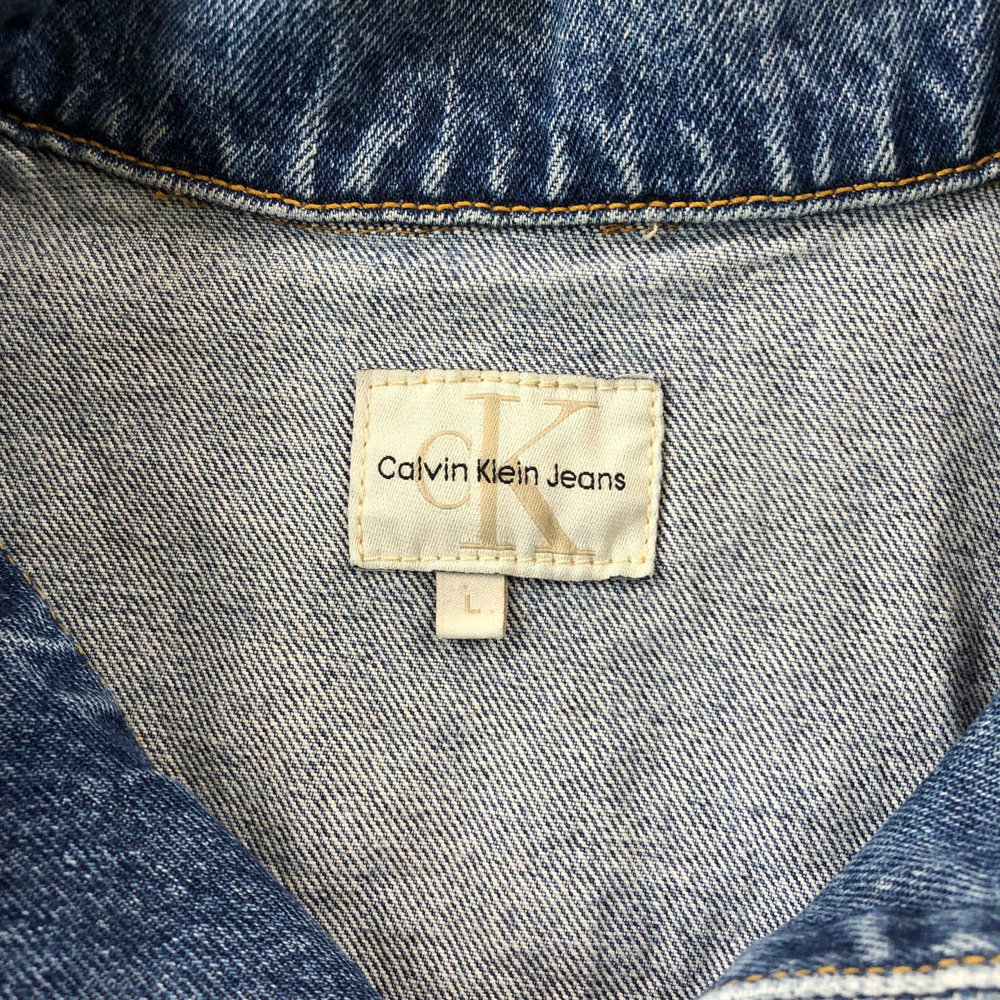 Calvin Klein 90s Denim Vest Button Jacket L