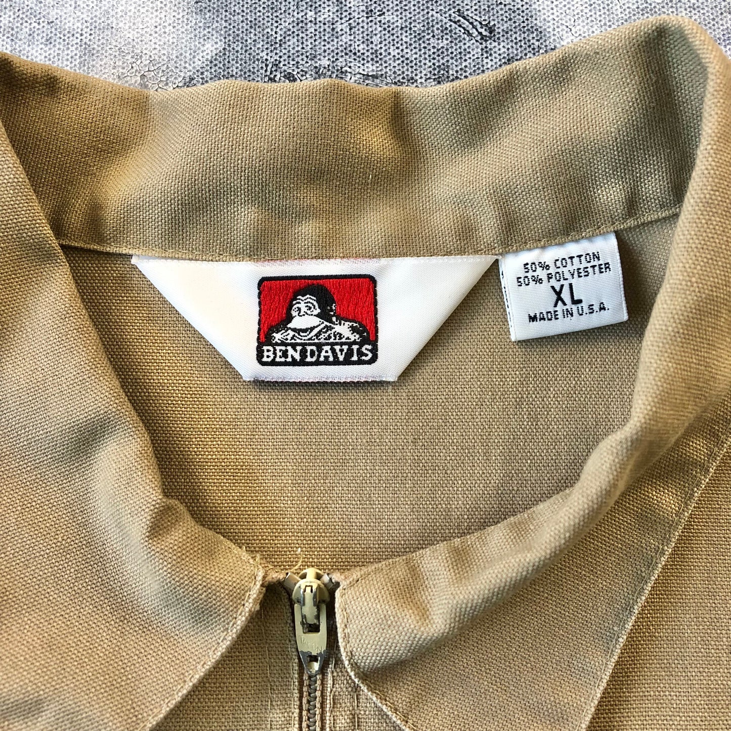 Vintage USA Ben Davis Quarter Zip Workwear Shirt XL