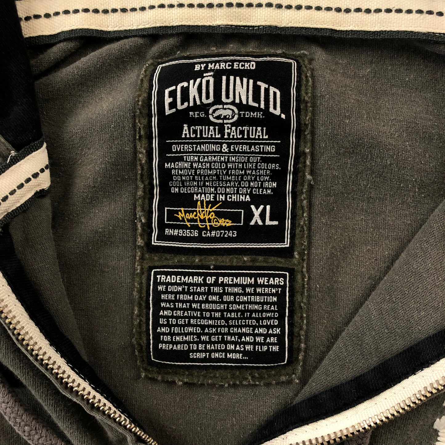 Ecko Unlimited 90s Zip Hoodie Sweatshirt XL