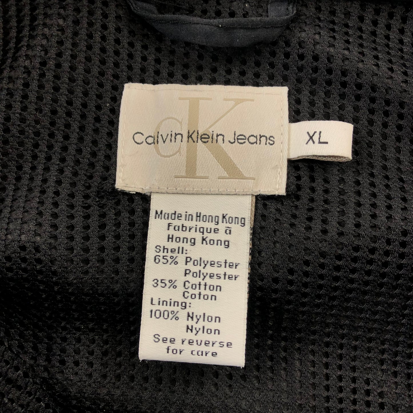 Calvin Klein 90s Quarter Zip Hooded Jacket XL