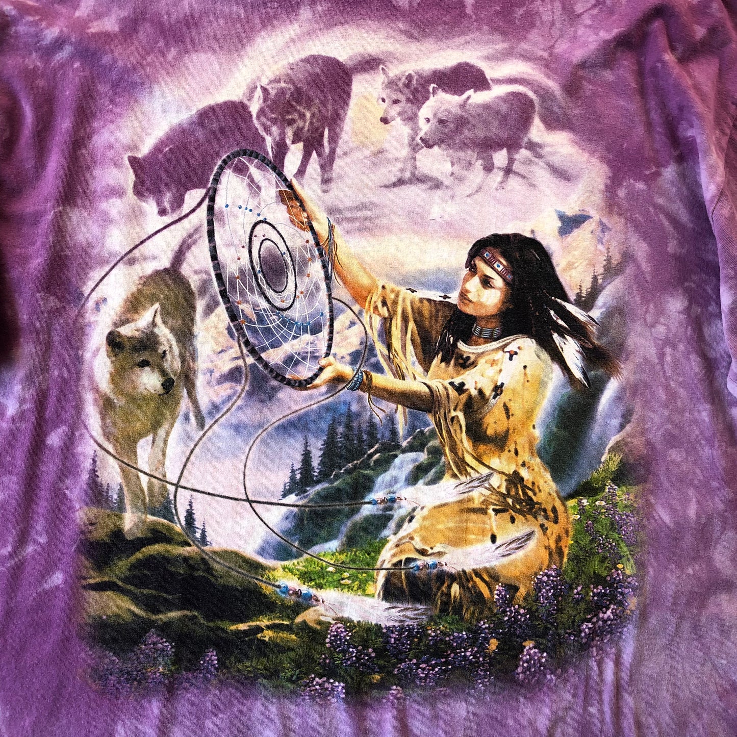 Vintage The Mountain Wolves Dream Catcher T Shirt XXXL