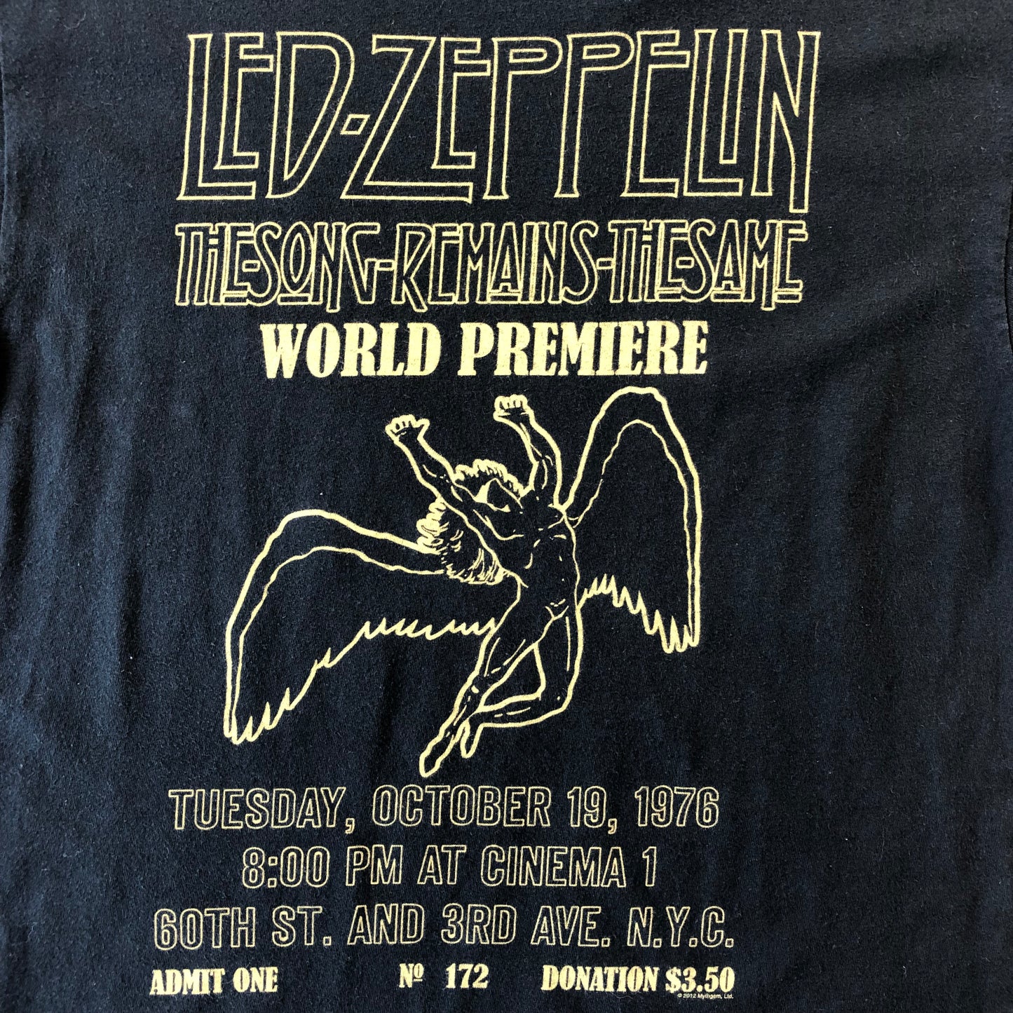Vintage Led Zeppelin The Song Remains The Same World Premier T Shirt L