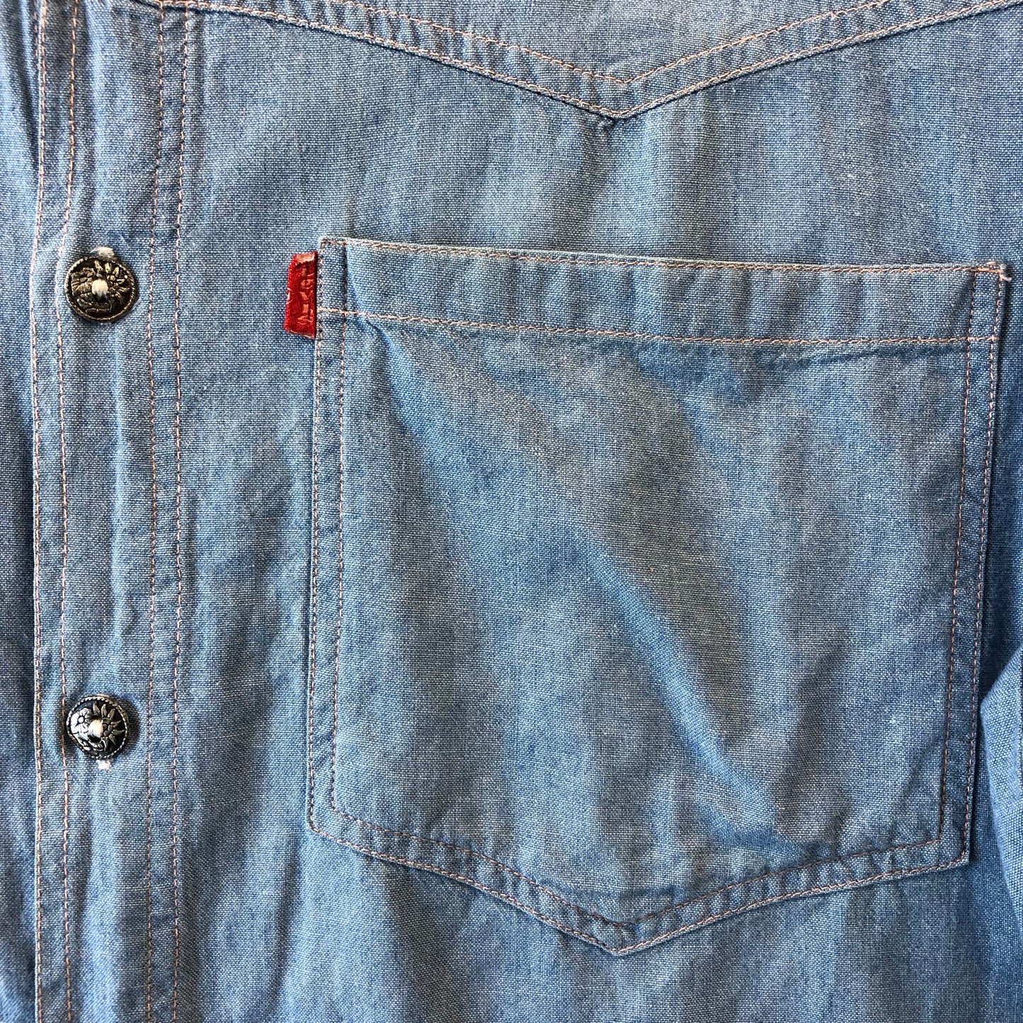 Vintage Levis Western Style Long Sleeve Button Shirt XL