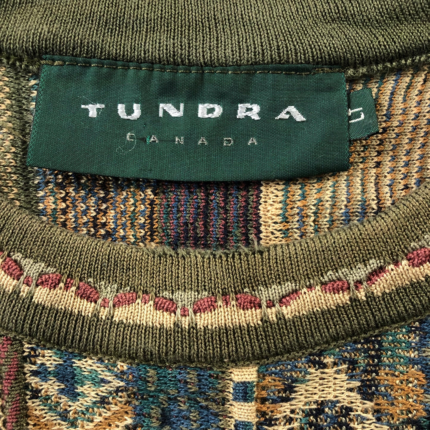 Tundra Coogi Style Knit Crewneck Sweater L