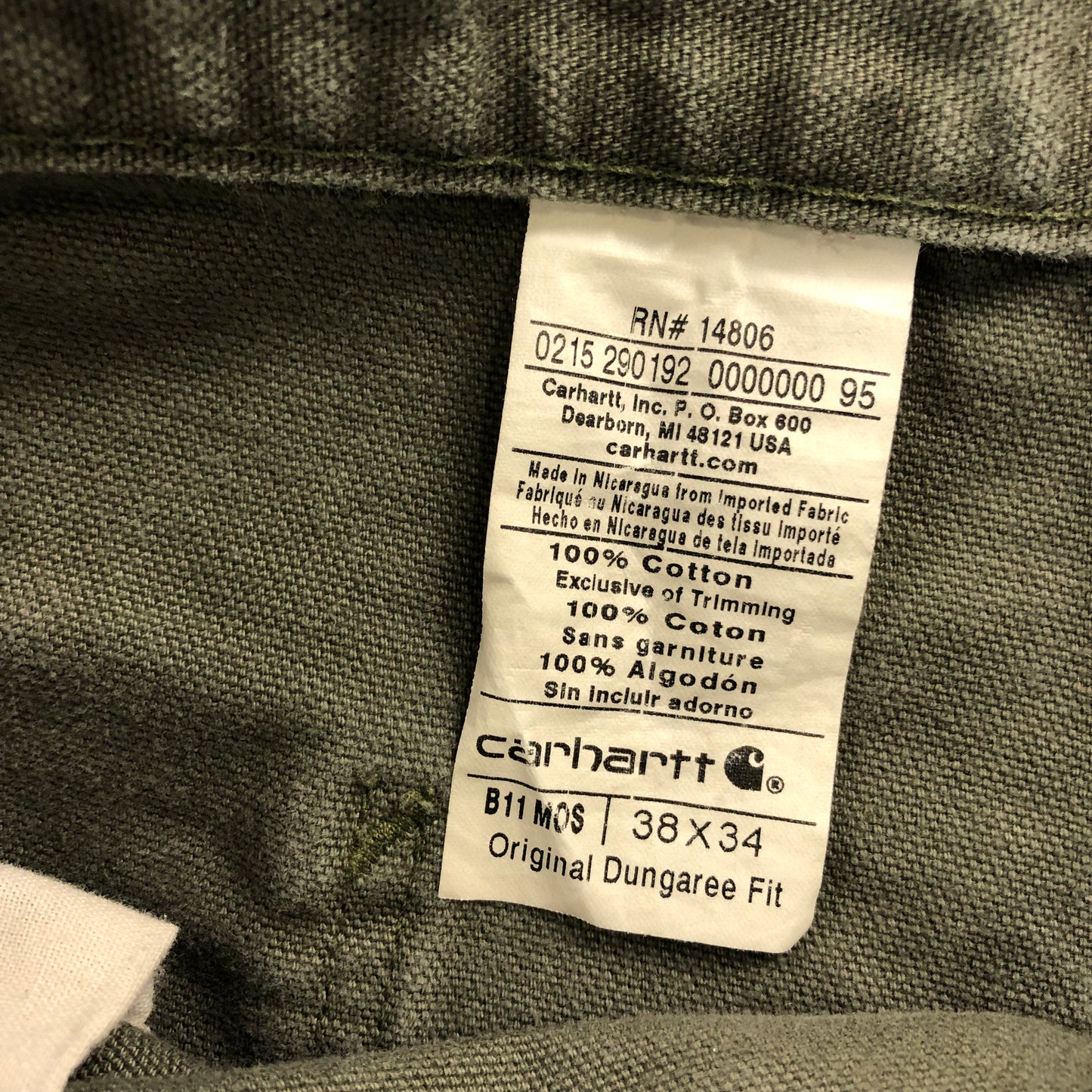 Carhartt Single Knee Workwear Jean W38