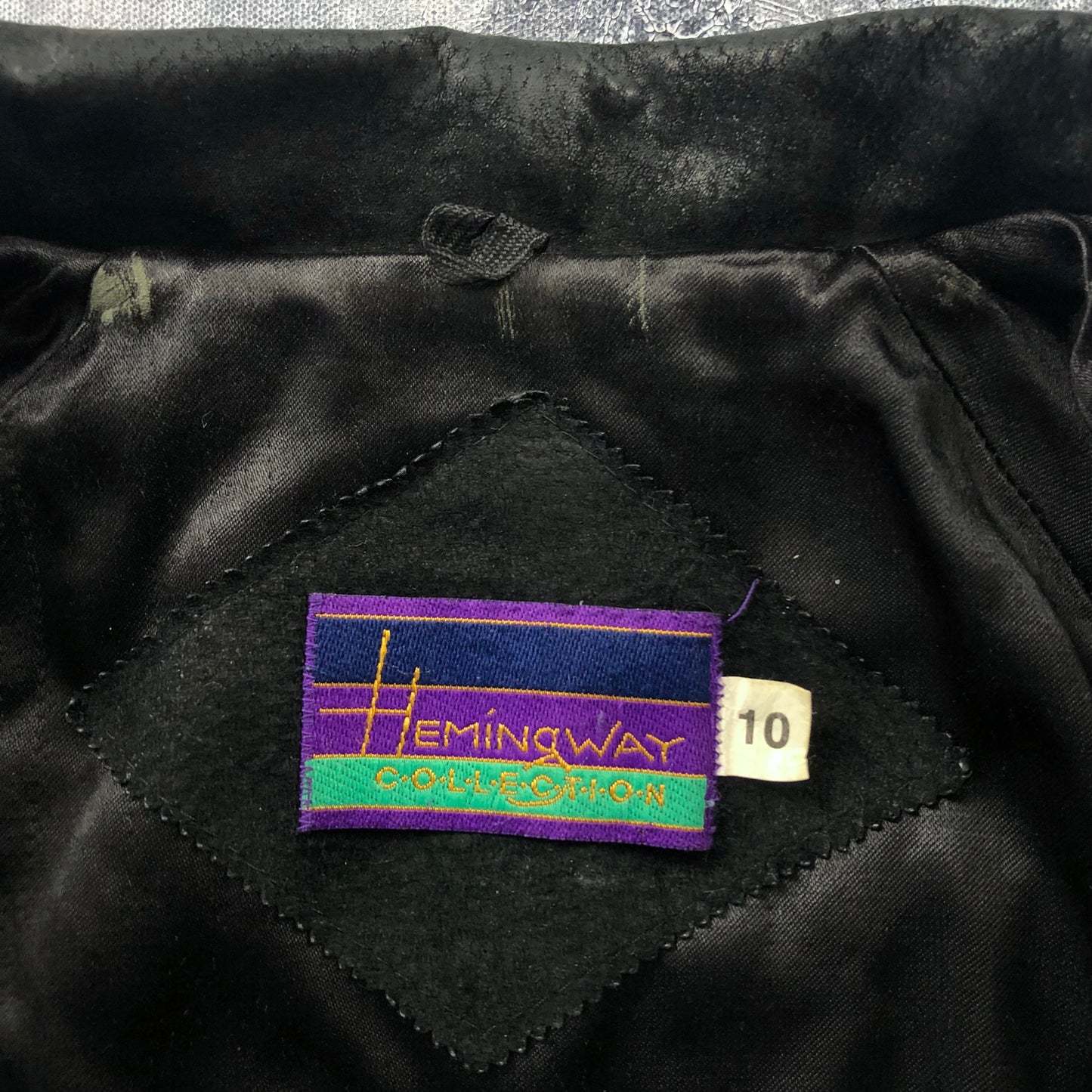 Vintage Western Hemingway Shoulder Padded Fringe Leather Bomber Zip Button Jacket M (Womens)