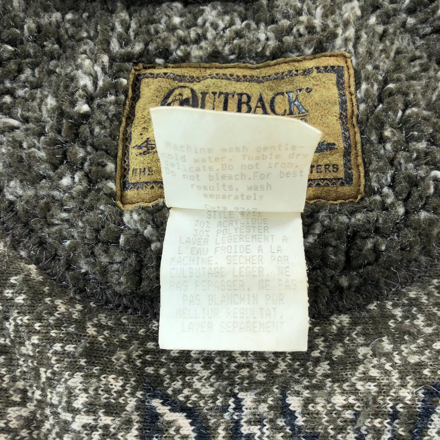 Vintage Outback Horses Full zip Fleece Sweatshirt L