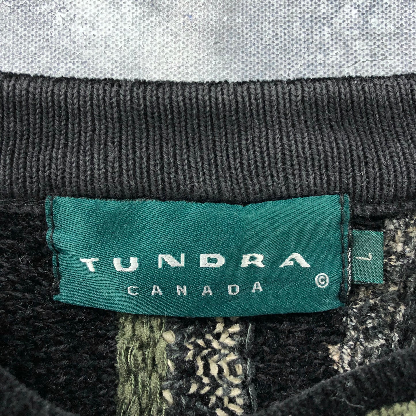 Vintage Tundra Coogi Style Knit Crewneck Sweater L