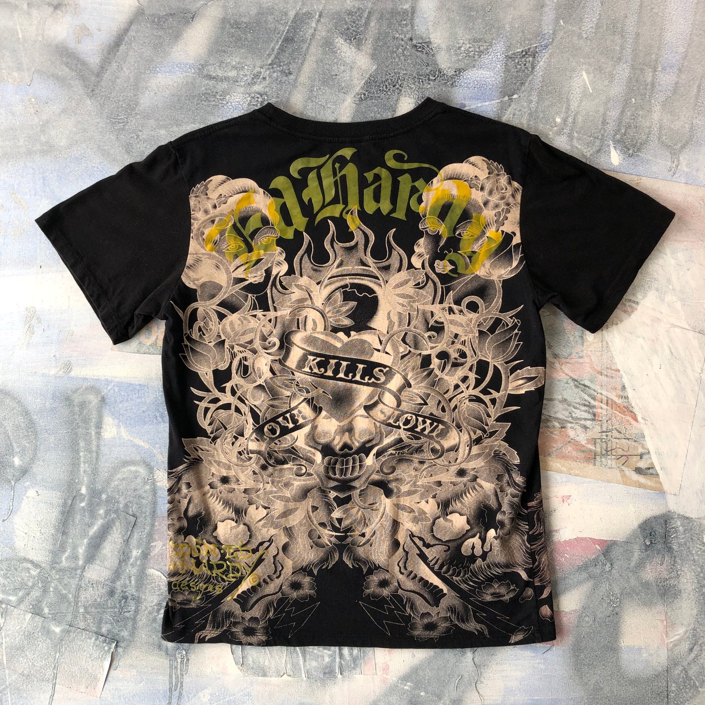 Don Ed Hardy By Christian Audigier Love Kills T Shirt M