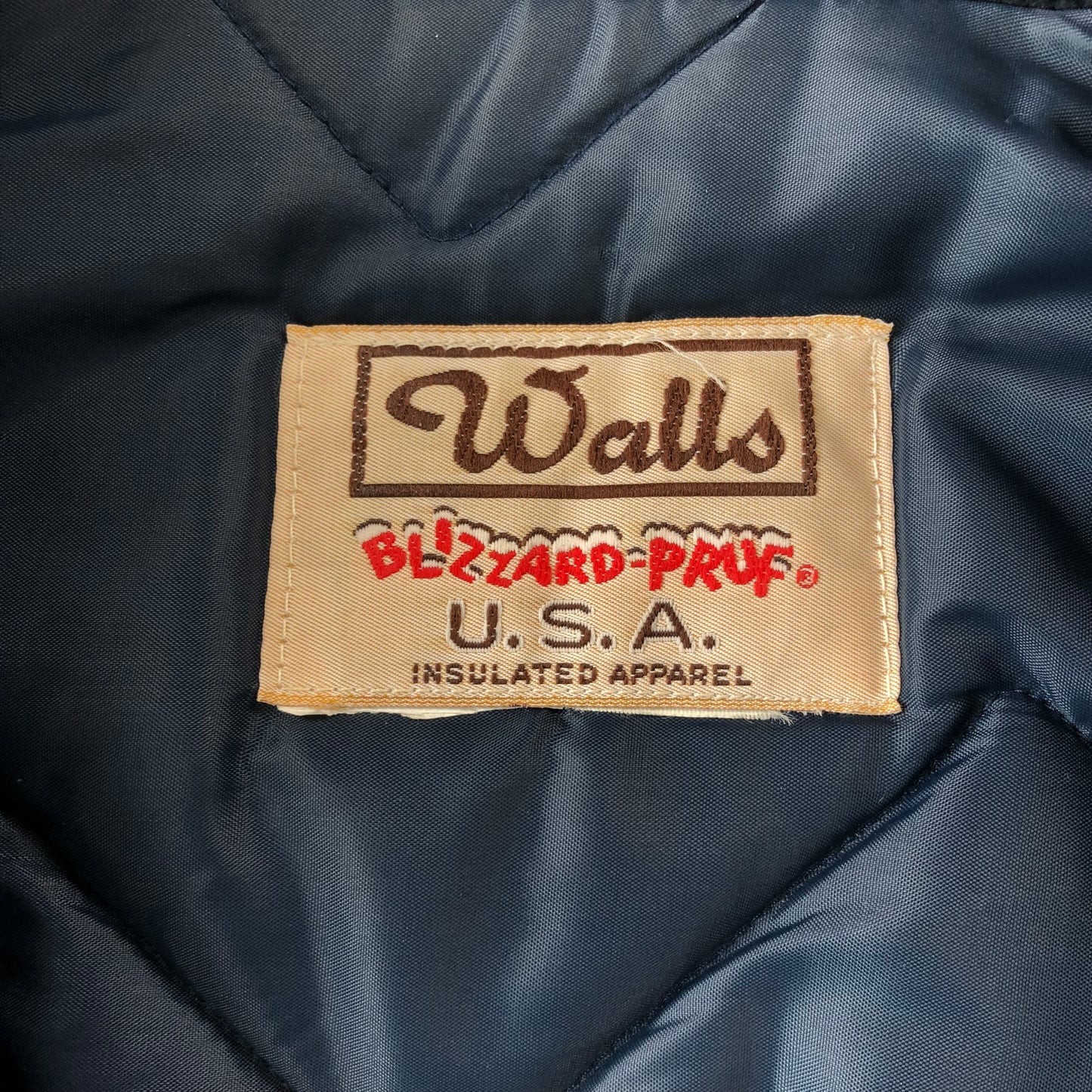 Vintage Walls Blizzard Pruf Insulated Canvas Bomber Zip Jacket XL