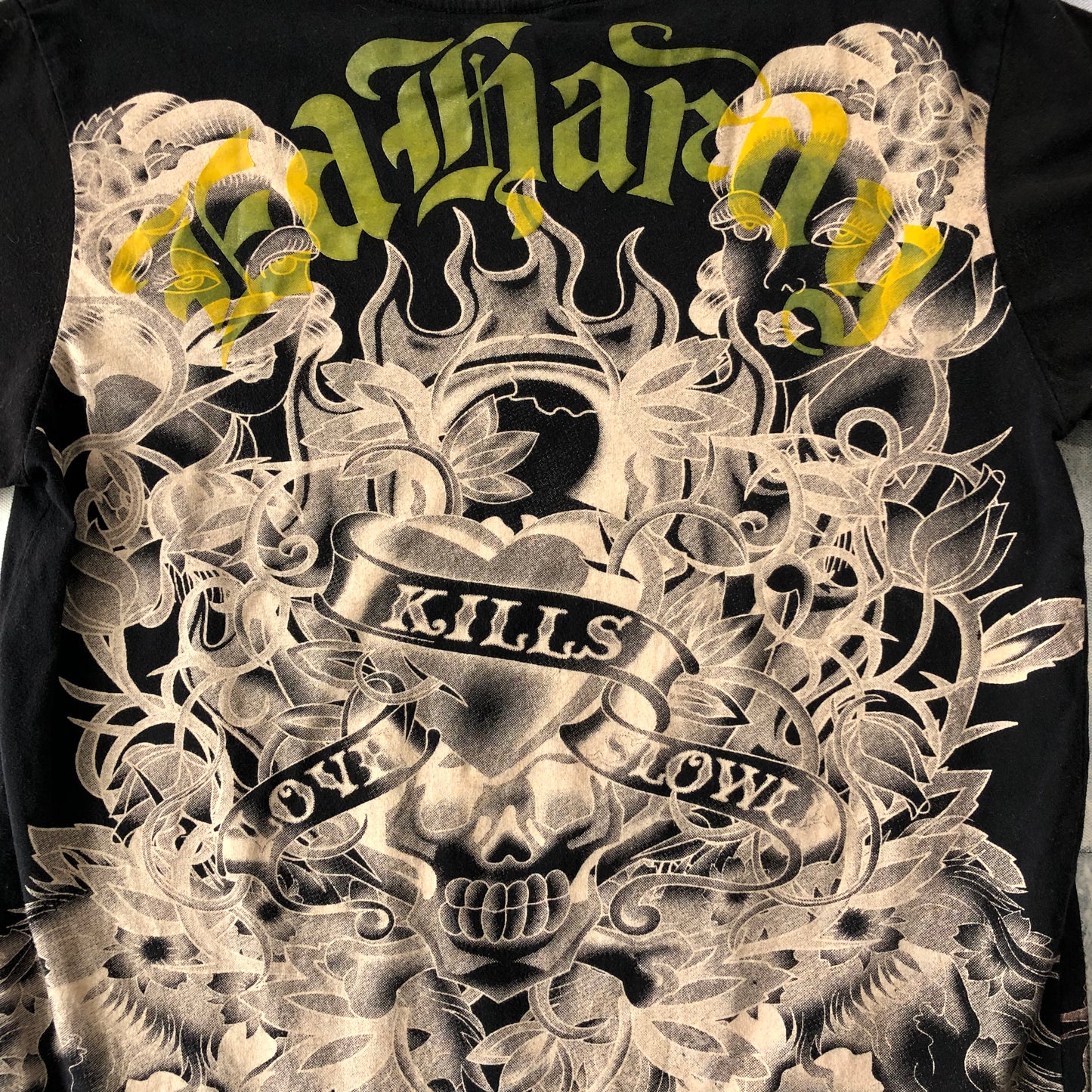 Don Ed Hardy By Christian Audigier Love Kills T Shirt M