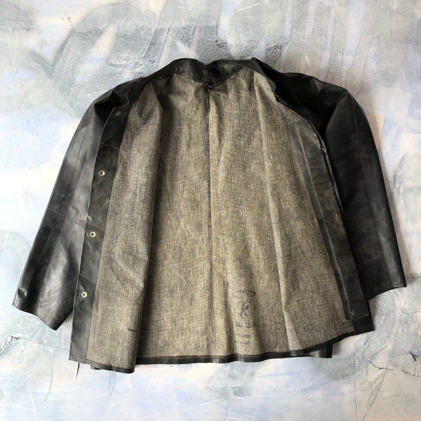 Vintage 80s Kaufman Canada Black Diamond Fisherman Lined Waterproof Jacket XL