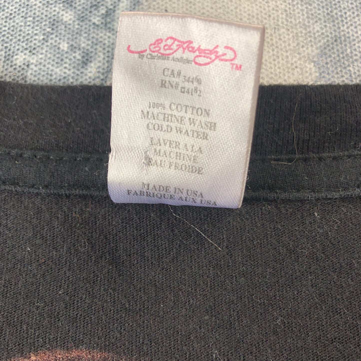 Vintage Ed Hardy By Christian Audigier Rhinstone T Shirt L