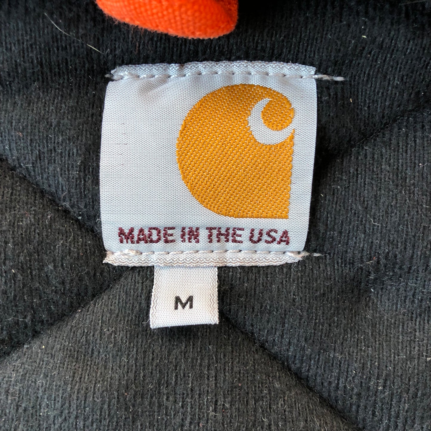 Vintage USA Carhartt J140 Blaze Quilted Lined Workwear Zip Hooded Jacket M