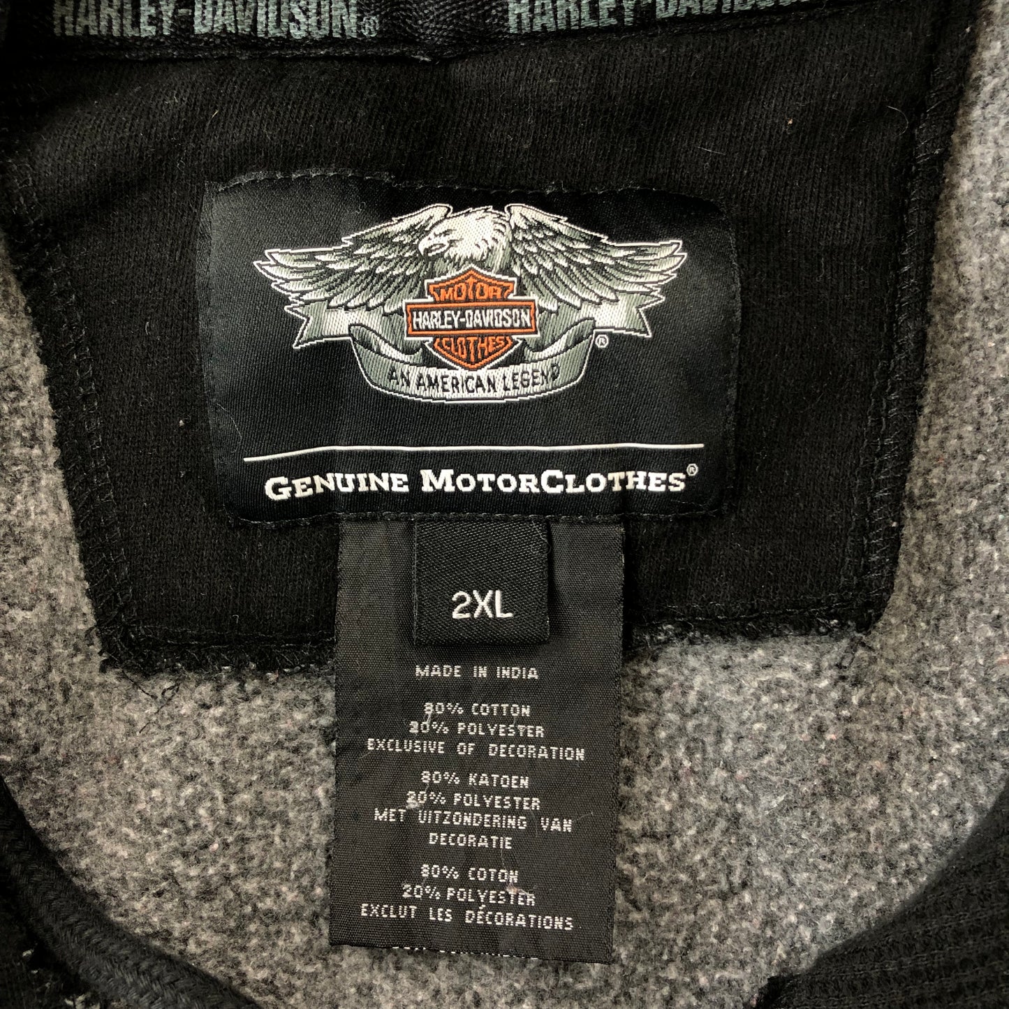Harley Davidson Motocycles Embroided Hoodie Sweatshirt XXL
