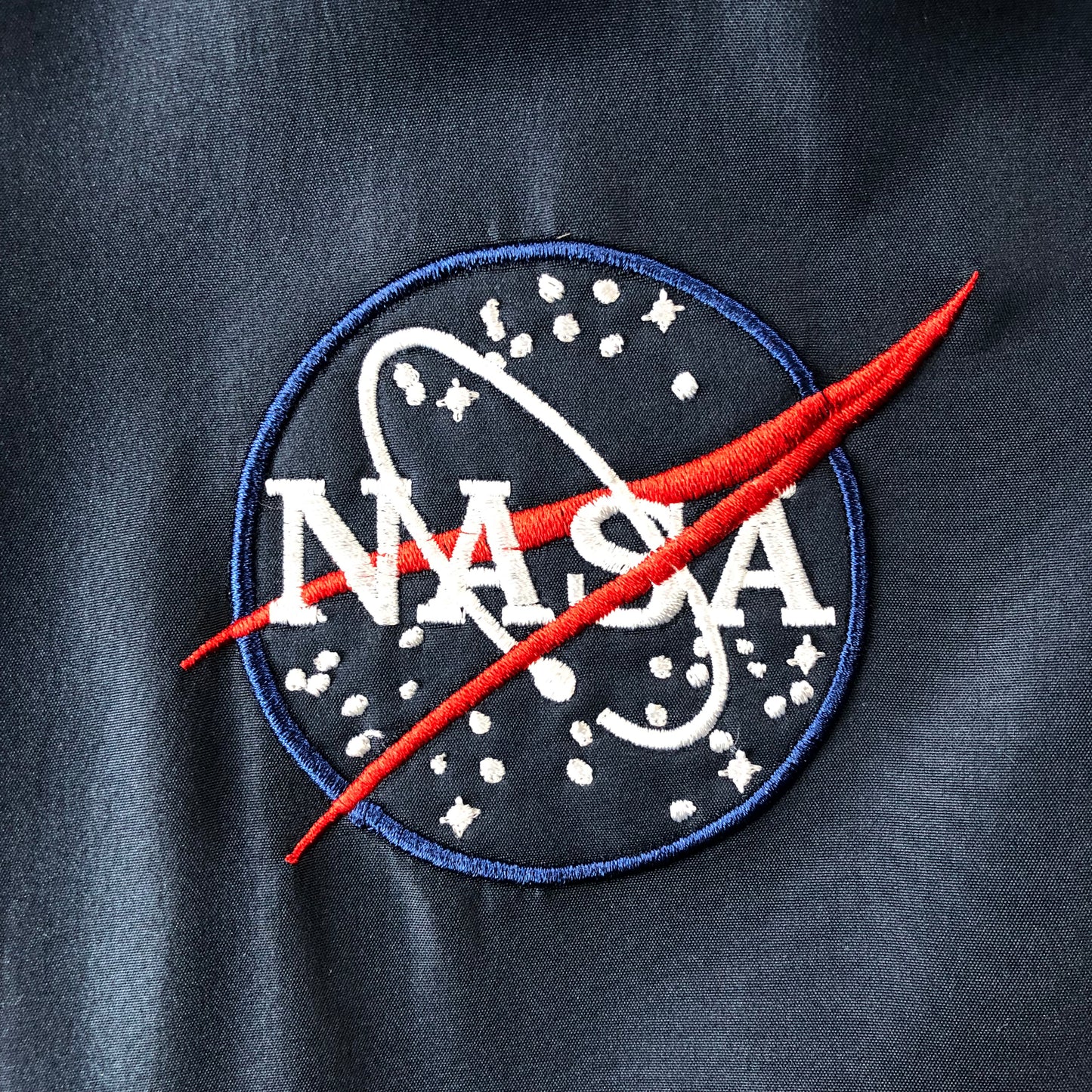 Nasa Embroided Hooded Zip Jacket M