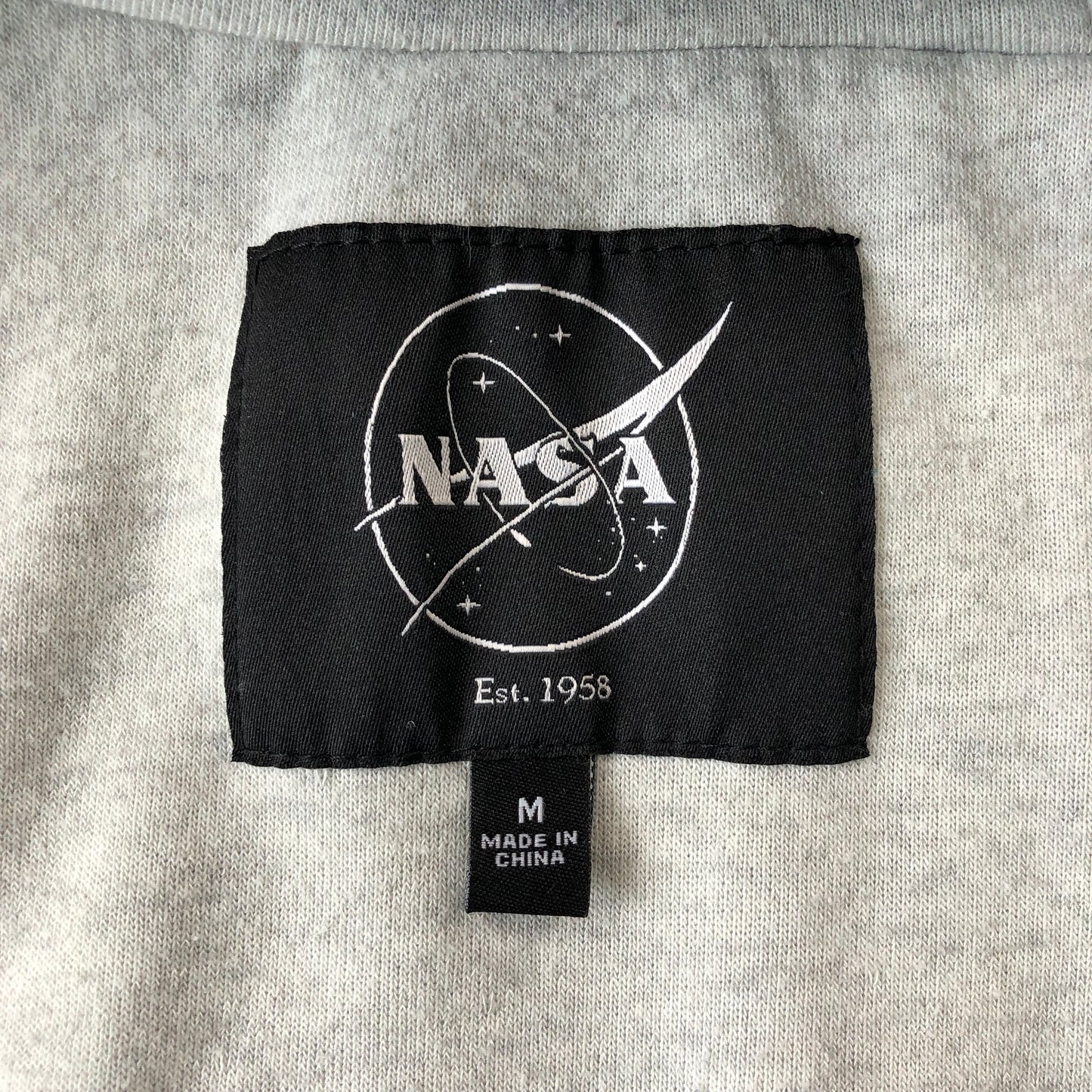 Nasa Embroided Hooded Zip Jacket M