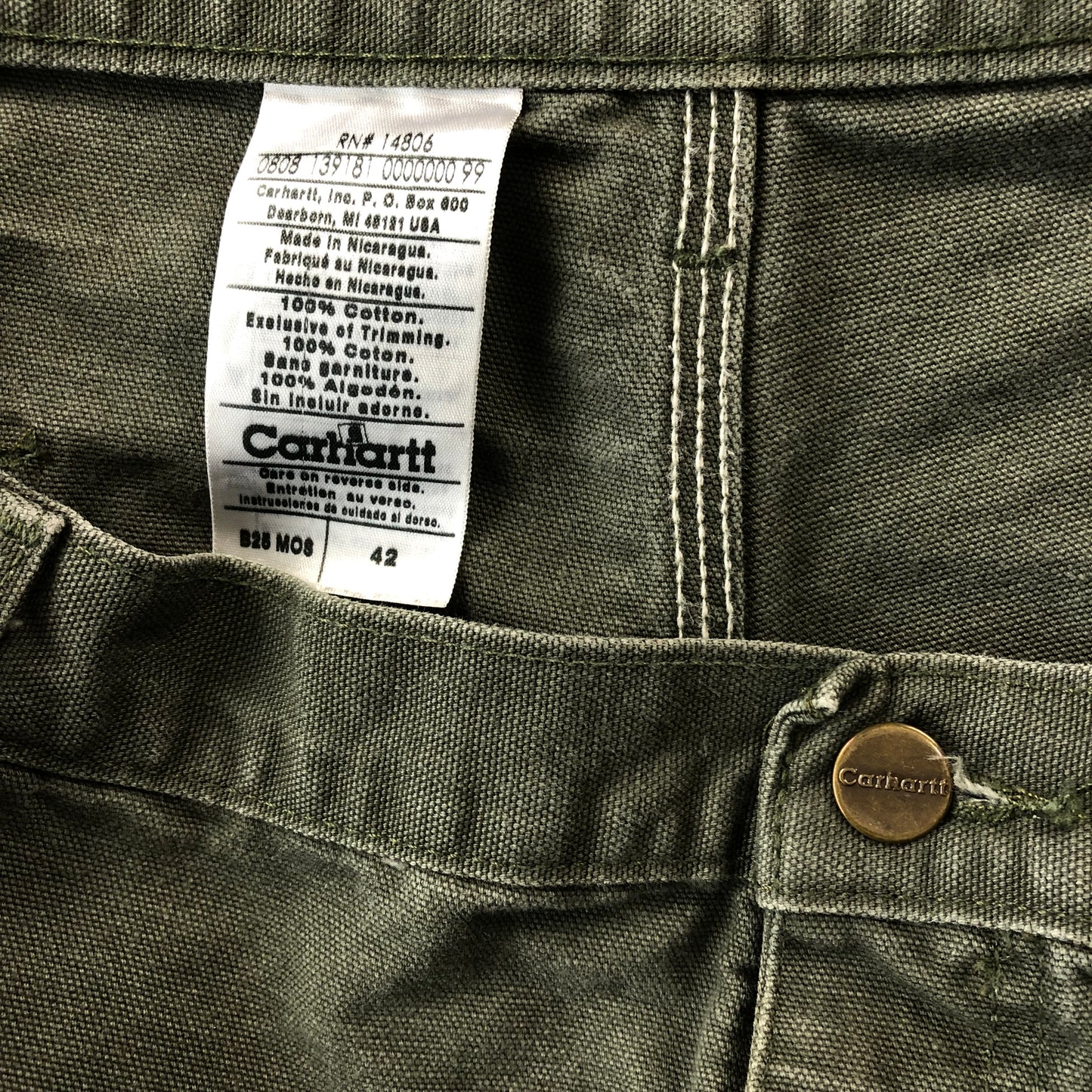 Vintage Carhartt Carpenter Short W42